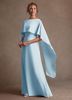 Azazie Marilla Suknie dla Matki Panny Młodej Linia A Pofałdowany Szyfon Długość podłogi Sukienka image5