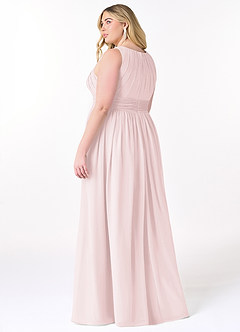 Azazie Harper Bridesmaid Dresses Blushing Pink A-Line Pleated Chiffon Dress image7