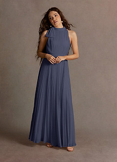 Michaela Blue Jay Pleated Maxi Dress image3