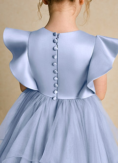 Azazie Chirp Robe Demoiselle D'honneur Fillette Robe Princesse en Tulle Eis image6