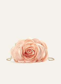 front Bolso de hombro con rosas en 3D