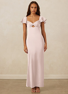 Christian Siriano Bridal for Azazie 1005 Bridesmaid Dresses Blushing Pink Sheath Sweetheart Neckline Stretch Satin Dress image1