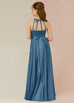 Azazie Arianthe Junior Bermuda A-Line with Pockets Matte Satin Dress image2