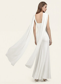 front Azazie Szal ślubny z szyfonu, bardzo długi