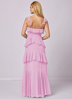 Barbie ♥ Azazie Bridesmaid Dresses Candy Pink A-Line Sweetheart Neckline Chiffon Dress image5