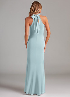 Azazie Doretta Bridesmaid Dresses Mist Mermaid Pleated Chiffon Dress image2