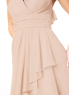 Azazie Aviv Bridesmaid Dresses English Rose A-Line Pleated Chiffon Dress image4