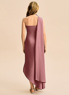 Azazie Briony Junior Etui Plissee Stretch-Satin Kleid Amethyst image2