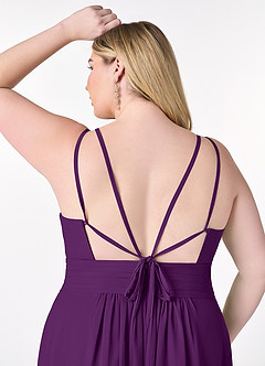 Azazie Farren Robes de demoiselle d'honneur Robe Trapèze Convertible en Mousseline de soie Plissée Grain De Raisin image16
