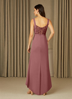 Azazie Yabelle Final Sale Desert Rose Mermaid Lace Chiffon Dress image2