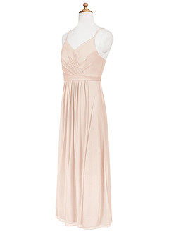 Azazie Luxy Junior Robe en Maille Plissée Rose Pâle image8