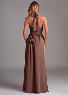 Azazie Avary Bridesmaid Dresses Espresso A-Line Pleated Chiffon Dress image8