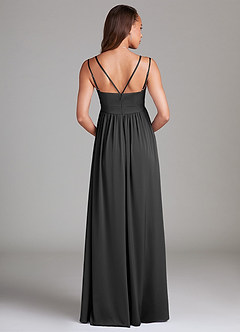 Azazie Emree Maternity Bridesmaid Dresses A-Line Stretch Satin Floor-Length Dress with Pockets image2