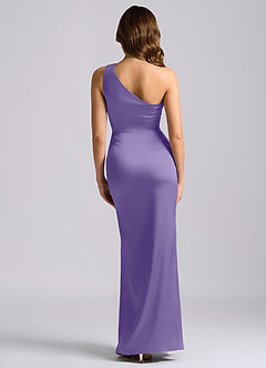 Azazie Akilah Bridesmaid Dresses Tahiti Mermaid One Shoulder Stretch Satin Dress image2