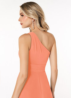 Azazie Dallas Bridesmaid Dresses Sunset A-Line One Shoulder Chiffon Dress image5