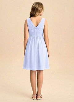 Azazie Skyla Junior Vestido de Lavanda de Gasa de Corte en A con Plisado image2