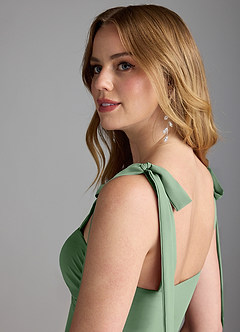Azazie Lizet Bridesmaid Dresses Matcha A-Line Sweetheart Neckline Chiffon Dress image6