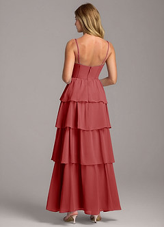 Azazie Alanna Bridesmaid Dresses Rust A-Line Sweetheart Neckline Chiffon Dress image7