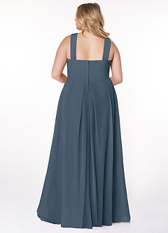 Azazie Kaleigh Bridesmaid Dresses Neptune A-Line Pleated Chiffon Dress image8