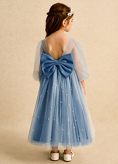 Azazie Trudy Blumenmädchenkleider Ballkleid Herzausschnitt Tüll Kleid Zwielichtviolett image2