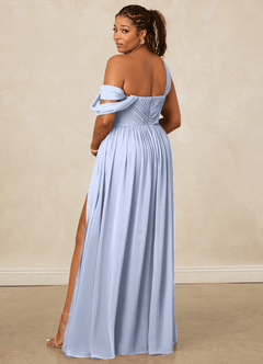 Christian Siriano Bridal for Azazie 1014 Brautjungfernkleider A-Linie Schulterfrei Chiffon Kleid Eis image11
