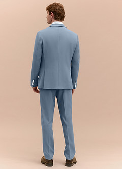 front James Dusty Blue Structured Stretch 3-piece suit