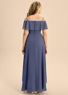 Azazie Maggie Junior Stormy A-Line Off the Shoulder Chiffon Dress image2