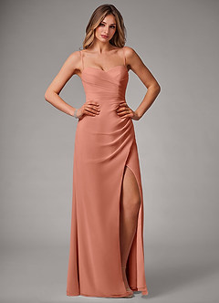 Azazie Haisley Bridesmaid Dresses MAI TAI Sheath Off the Shoulder Chiffon Convertible Dress image1