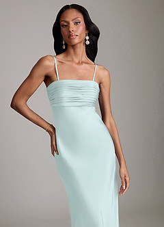 Azazie Saylor Brudtärnklänningar Klä av Sjöjungfru i Stretch Satin Axelbandslös Havsglas image3