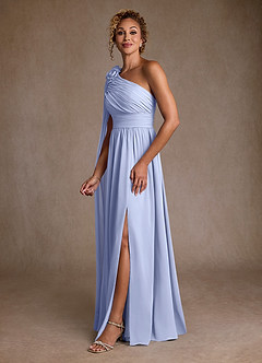 Azazie Lancaster Abiti per la Madre della Sposa Abito A-Line in Chiffon Monospalla Ghiaccio image5