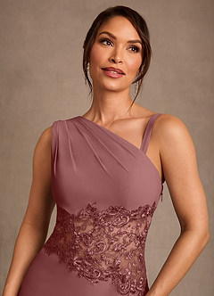 Azazie Kathie Mother of the Bride Dresses Desert Rose Mermaid Lace Chiffon Dress image4