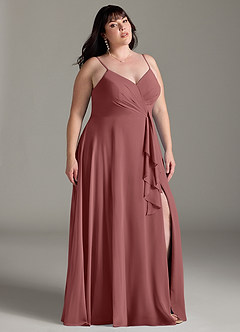 Azazie Akita Bridesmaid Dresses Amethyst A-Line Chiffon Dress image7