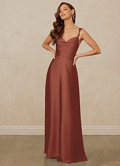 Christian Siriano Bridal for Azazie 1001 Bridesmaid Dresses Auburn A-Line Sweetheart Neckline Stretch Satin Dress image3