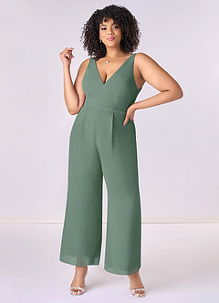 Barbie ♥ Azazie Brautjungfernkleider Chiffon Overall/Jumpsuit Eukalyptus image6