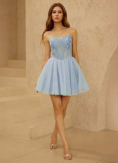 Florisse Blu Mini abito image3
