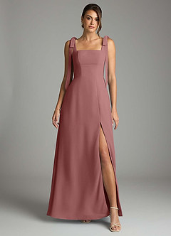 Azazie Debra Bridesmaid Dresses Desert Rose A-Line with Pockets Chiffon Convertible Dress image7