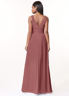 Azazie Julianna Bridesmaid Dresses Amethyst A-Line Chiffon Dress image2
