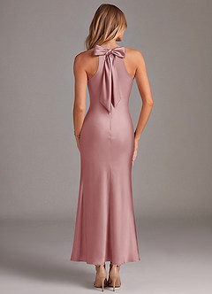 Azazie Doretta Bridesmaid Dresses Dusty Rose Mermaid Pleated Stretch Satin Dress image6