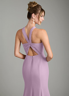 Azazie Rue Bridesmaid Dresses Wisteria A-Line Halter Chiffon Dress image6