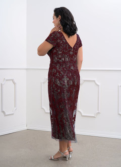 Azazie Alyssum Mother of the Bride Dresses Cabernet Sheath Scoop Lace Dress image7