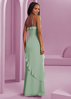 Barbie ♥ Azazie Bridesmaid Dresses Agave Sheath Chiffon Dress image2