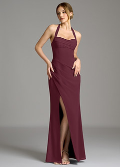 Azazie Serenity Bridesmaid Dresses Cabernet Mermaid Sweetheart Neckline Chiffon Dress image5