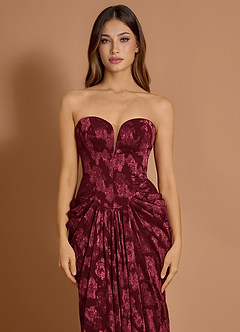 Giselle Vino Vestido largo image7