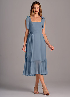 Azazie Deb Bridesmaid Dresses Twilight A-Line with Pockets Chiffon Convertible Dress image5