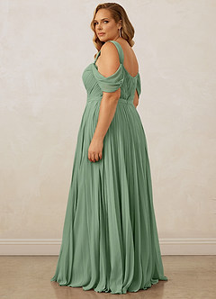 Christian Siriano Bridal for Azazie 1013 Brautjungfernkleider A-Linie Schulterfrei Chiffon Kleid Matcha image15