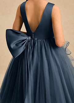 Azazie Savannah Flower Girl Dresses Neptune Ball-Gown Lace Tulle Dress image5