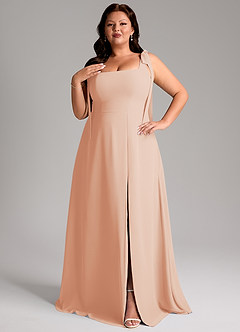 Azazie Debra Bridesmaid Dresses English Rose A-Line with Pockets Chiffon Convertible Dress image10