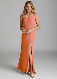 Azazie Becca Junior MAI TAI Mermaid Chiffon Dress image1