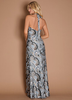 Nora Blue Paisley Maxi Dress image5