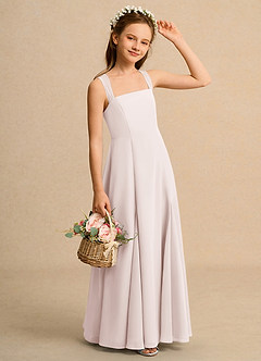 Azazie Tater Junior Formal Flower Girl Dresses Rose Petal A-Line Pleated Chiffon Dress image3